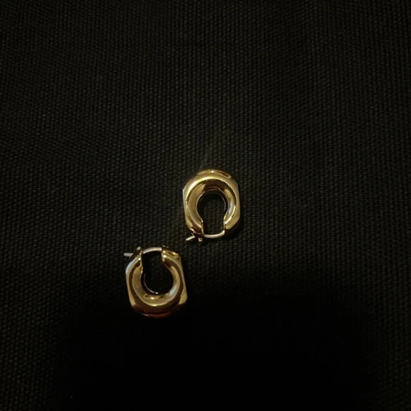 Jenny Bird Gold Medium Mila Hoop Earrings - Picture 7 of 7